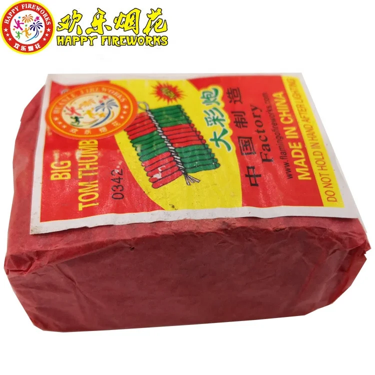 Hot Sale wholesale 0342B big tom thumbs 30S crackers  red colored chinese firecrackers factory pyro fireworks
