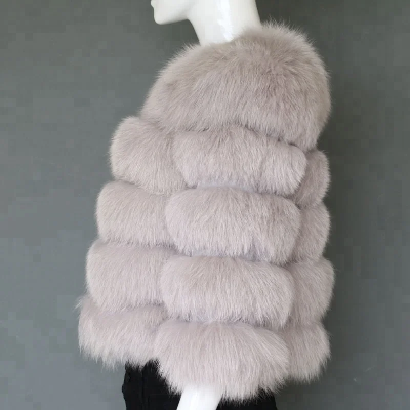 High quality real fox fur coat women fashion fur overcoat lady girls fur fashion jackets