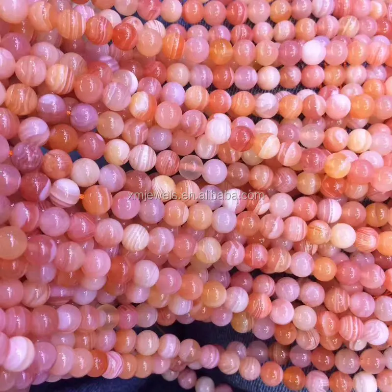 
Natural Pink Botswana Madagascar Agate Round 6mm 8mm 10mm 
