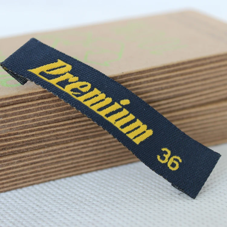 fashion customized logo woven label embroidery machine label high quality woven label