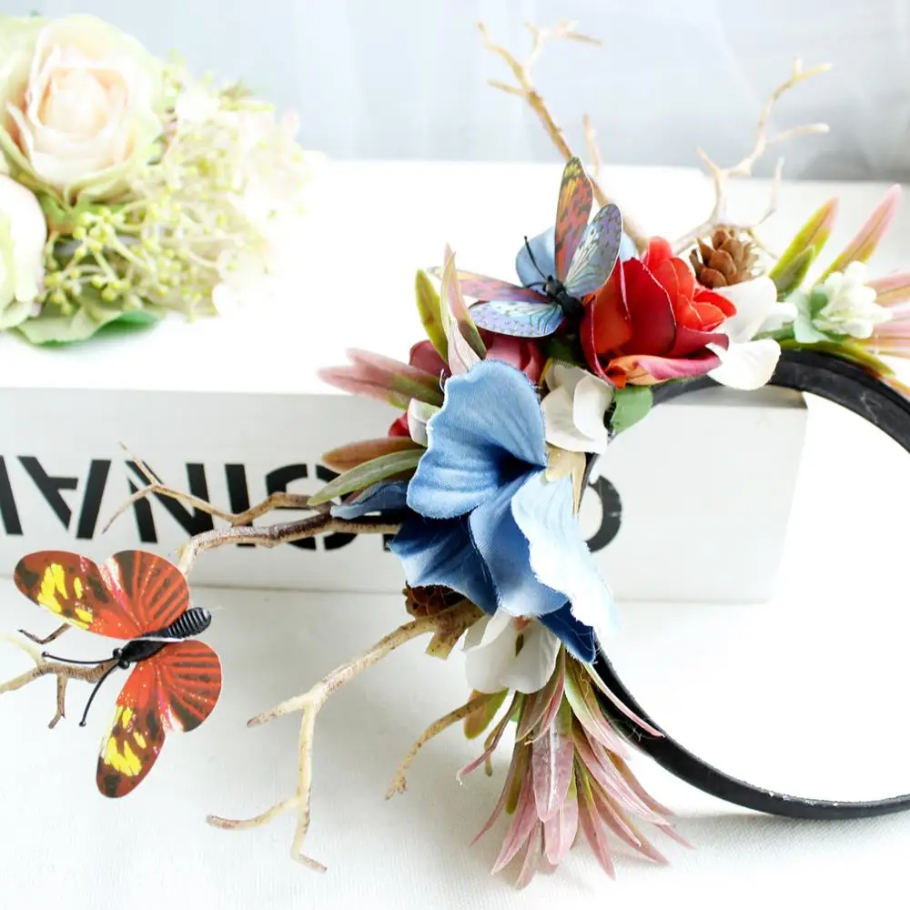 739G Cosplay Party Costume xmas Hair bands Elk Animal Antler Deer Horns reindeer Headbands