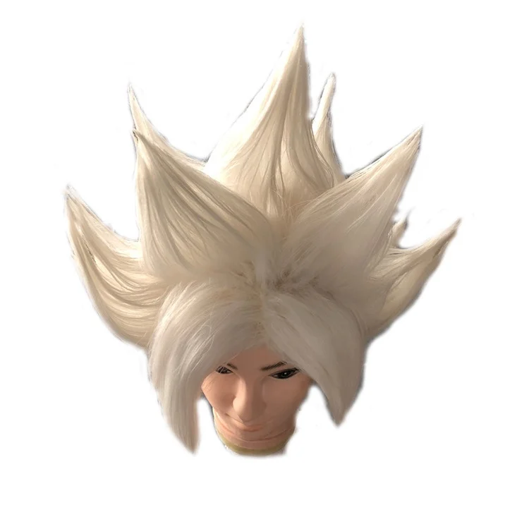 Synthetic cosplay white Dragon ball super Saiyan wig