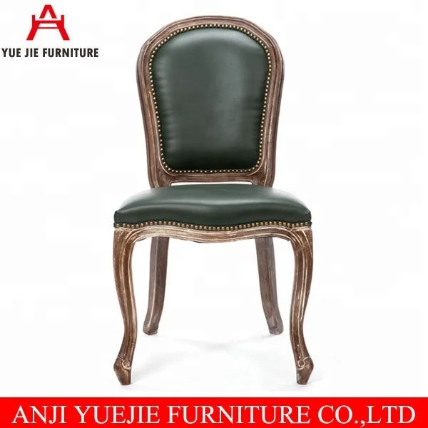 Винтажный обеденный стул французский Луис с круглой спинкой