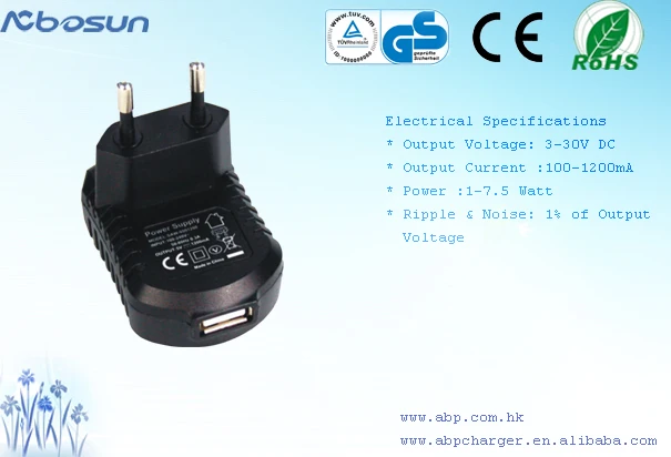 5V 0.5A, 5V 0.8A, 5V 1A USB зарядное устройство, блок питания зарядное устройство для мобильных телефонов