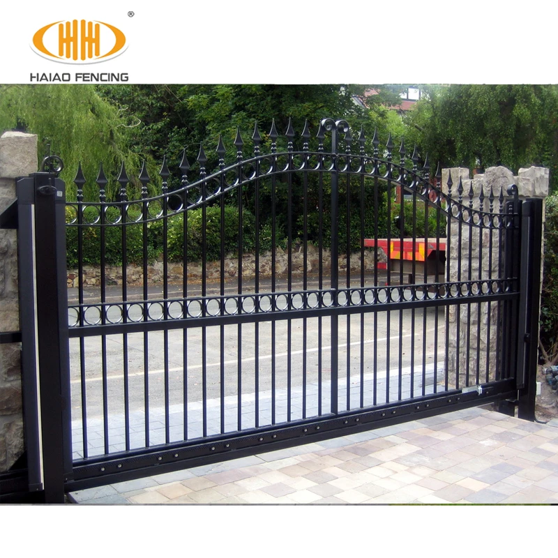 2022 best selling iron gate design catalogue sliding designs corrugated aluminum fence gate