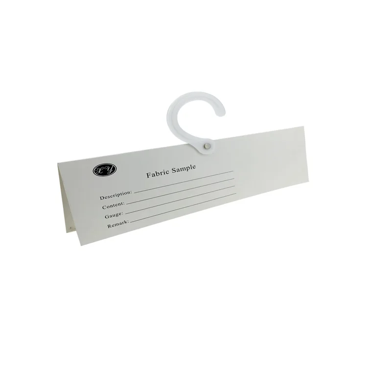 Customized clothes presentation paper hanger for fabric
