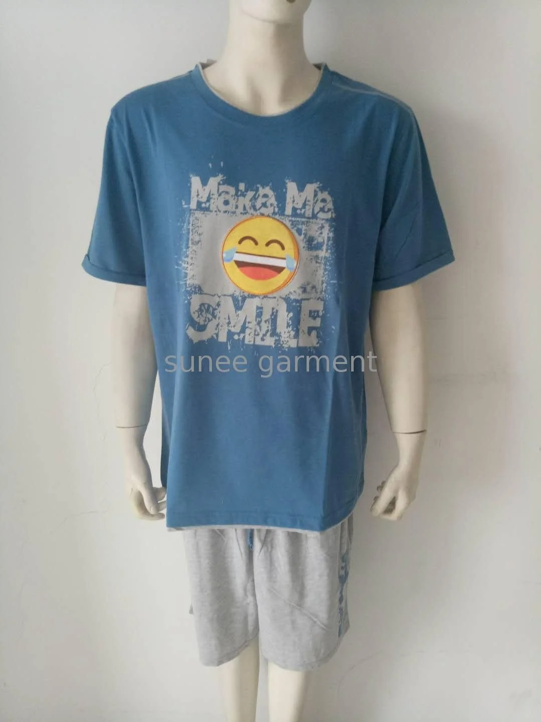 Custom grey summer mens pajamas