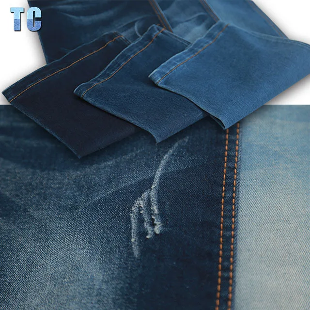 11 oz cotton poly twill lihgt blue cheap denim fabric specification in turkey