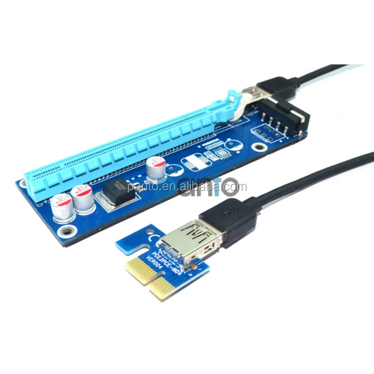 PCI-E PCI Express Riser 1X to 16X USB 3.0 adapter converter card