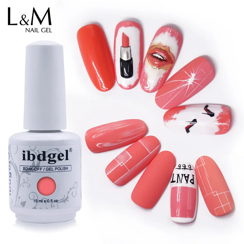 ibdgel Living Coral Orange Series Nail Art Gel Nail Varnish Polish