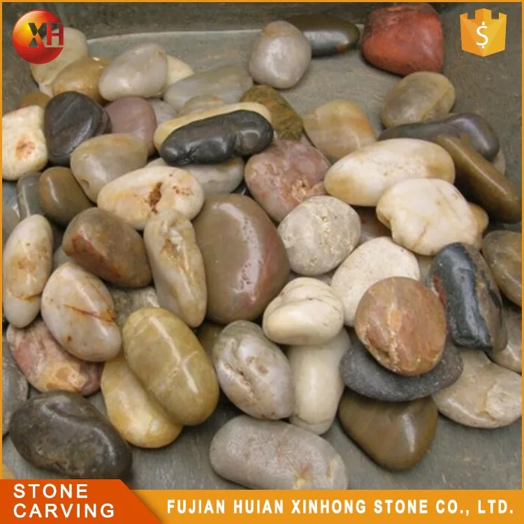 Натуральный речной черный полированный камень для мытья крупными партиями