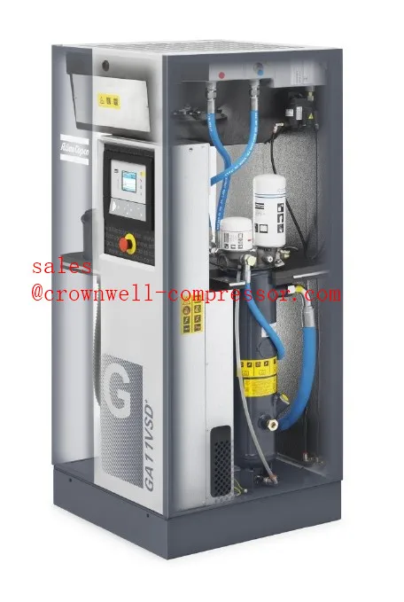 GA11 VSD iPM Atlas Copco oil injected permanent magnetic screw air compressor GA11 VSD iPM 11Kw 15HP 50Hz 60Hz