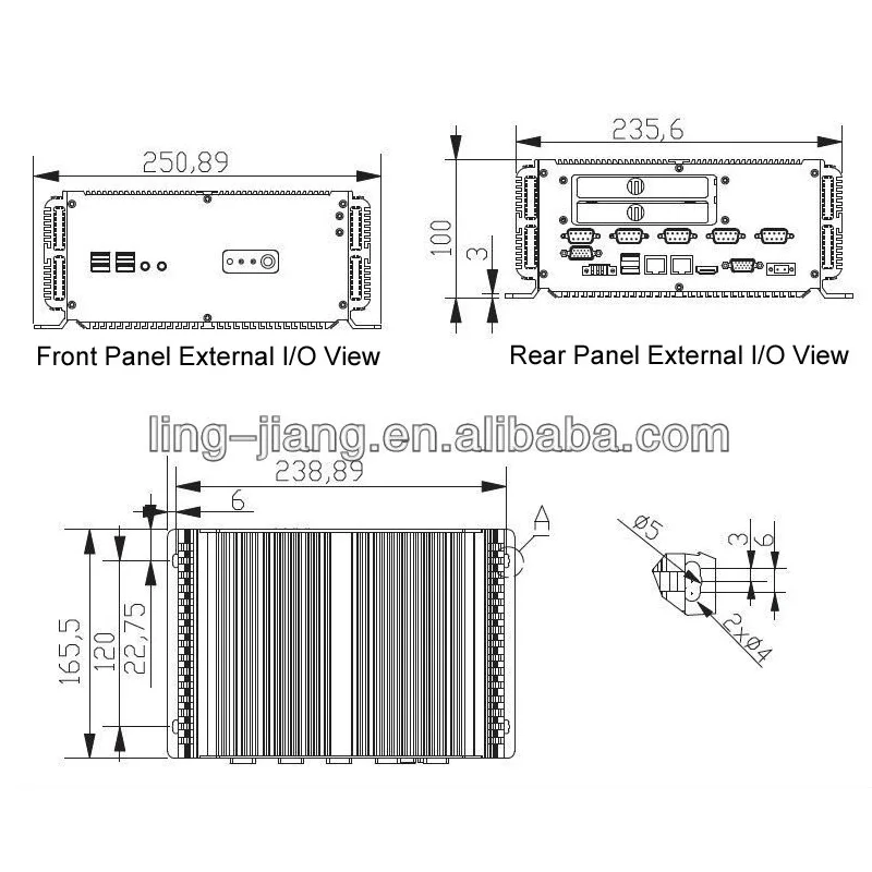 VGA+1xHDMI 6xCOM 6xUSB Intel Pentium P8600 CPU Mini PC Win 7 Support WiFi Linux System Industrial Computer