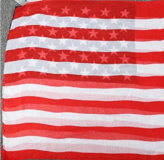 Рекламный американский флаг размещение Печать Вуаль шарф