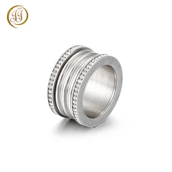 Roman Numerals Stainless Steel Promise Crystal Diamond Engagement Silver Rings For Ladies