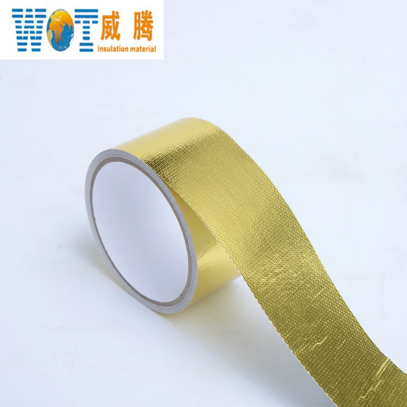 self adhesive aluminum fiberglass golden  tape