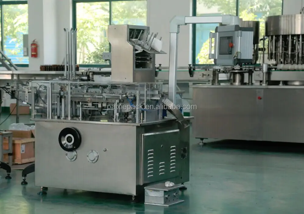 
China supplier automatic cardboard boxing machine connected with eliquid filling machine line in factory price 