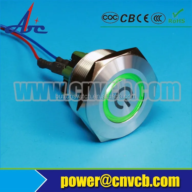 3006 30 мм кольцо illumited антивандальный кнопочный переключатель с символом власти 12 В водонепроницаемые переключатели 12 В