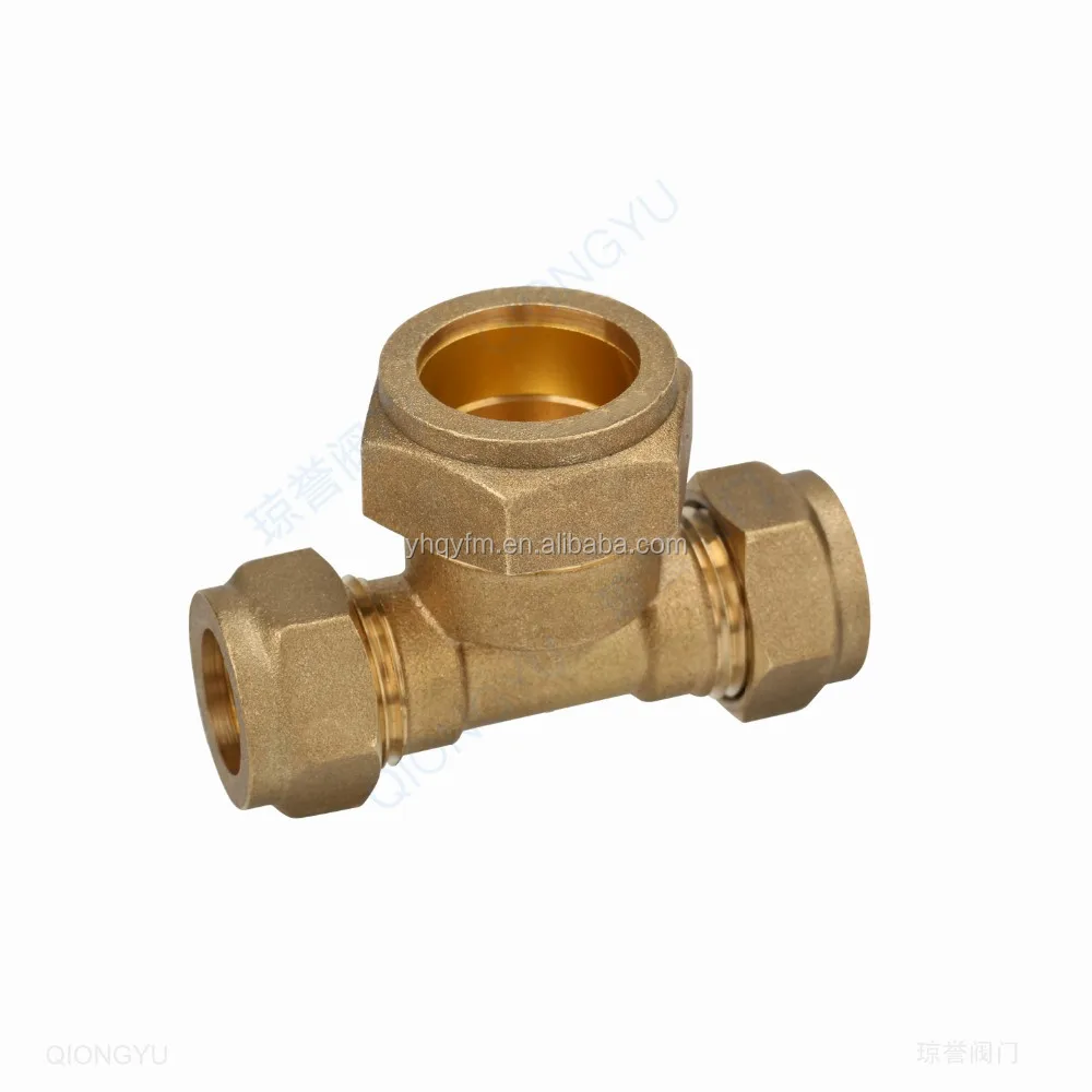Тройник латунные компрессионные фитинги сантехнические фитинги высокого качества