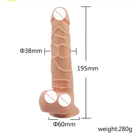 
Super Flexible Dildo Realistic Ultra-Soft Dildo for Beginners with Flared Suction Cup Base for Hands-Free Play Balls 