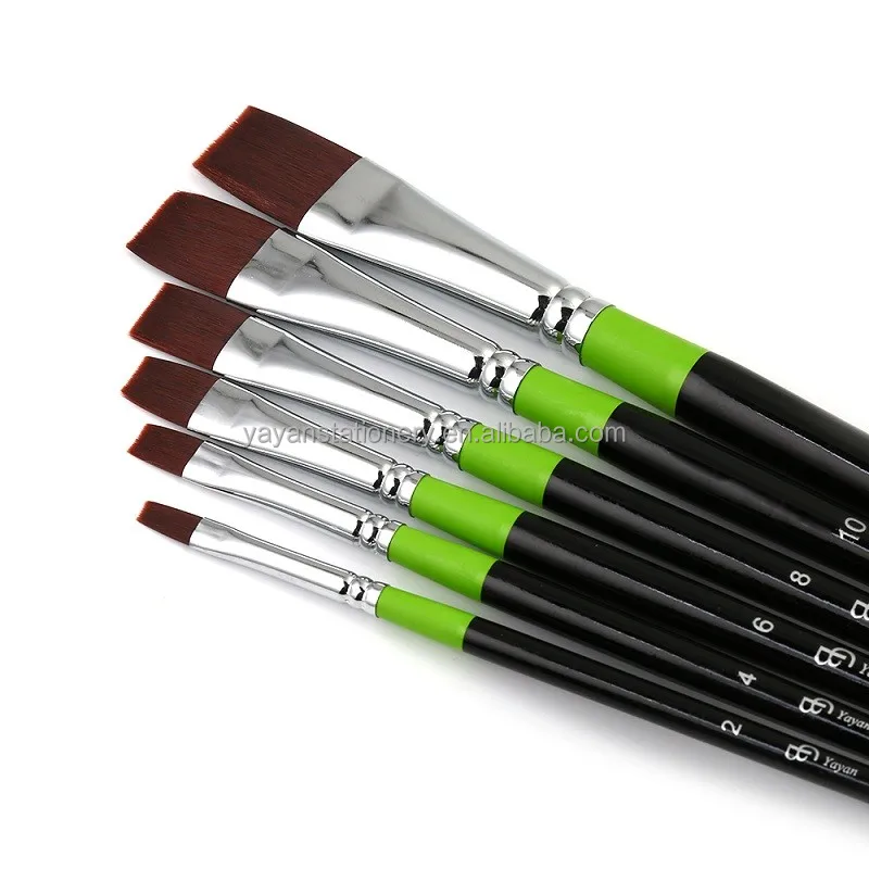 Custom Artist Synthetic Nylon Hair Best Acrylic Paint Brush For Quality Watercolor Paints