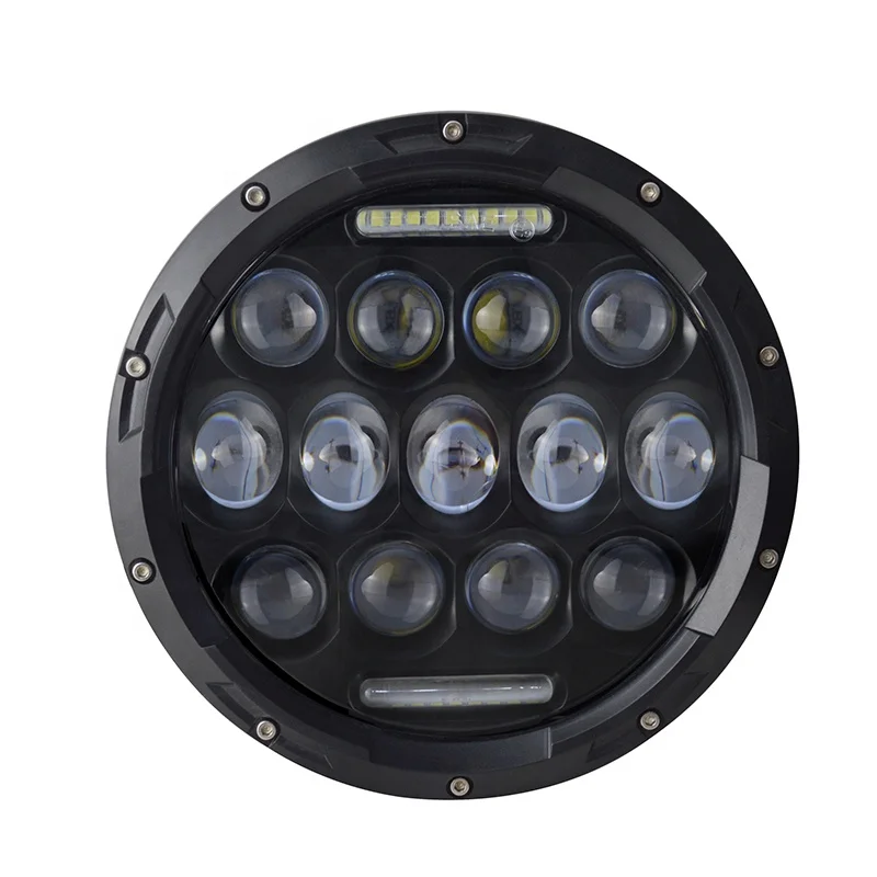 7 inch 75w Led Work Light Car Led Headlamp 12V 24V DC Waterproof Led Headlight Compatible for  Chevrolet Jeep