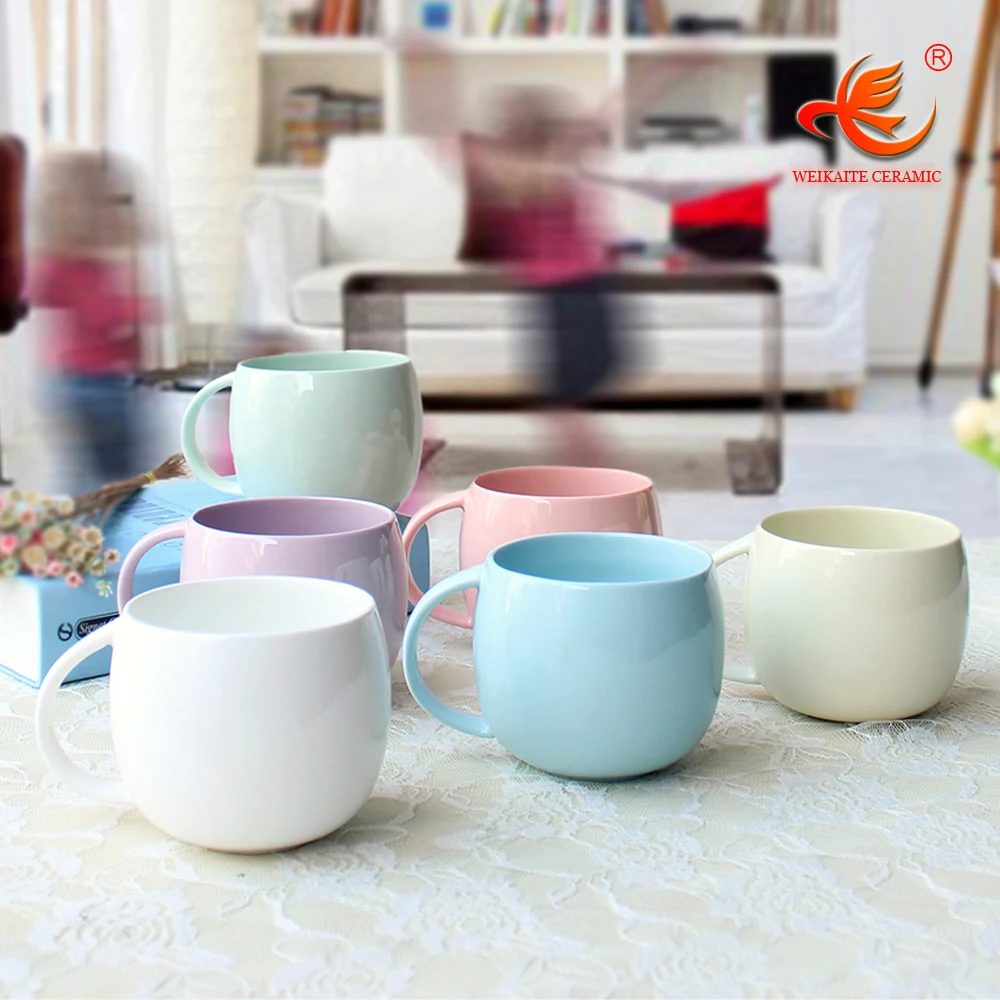 WKTM001P Newest style hot sale Ceramic coffee Mug with handle for drinking,China manufacturer porcelain mugs wholesale