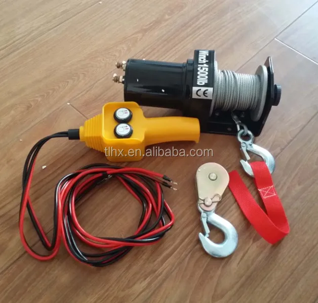 Electric Winch ATV Winch 12V 750lb 1500lbs