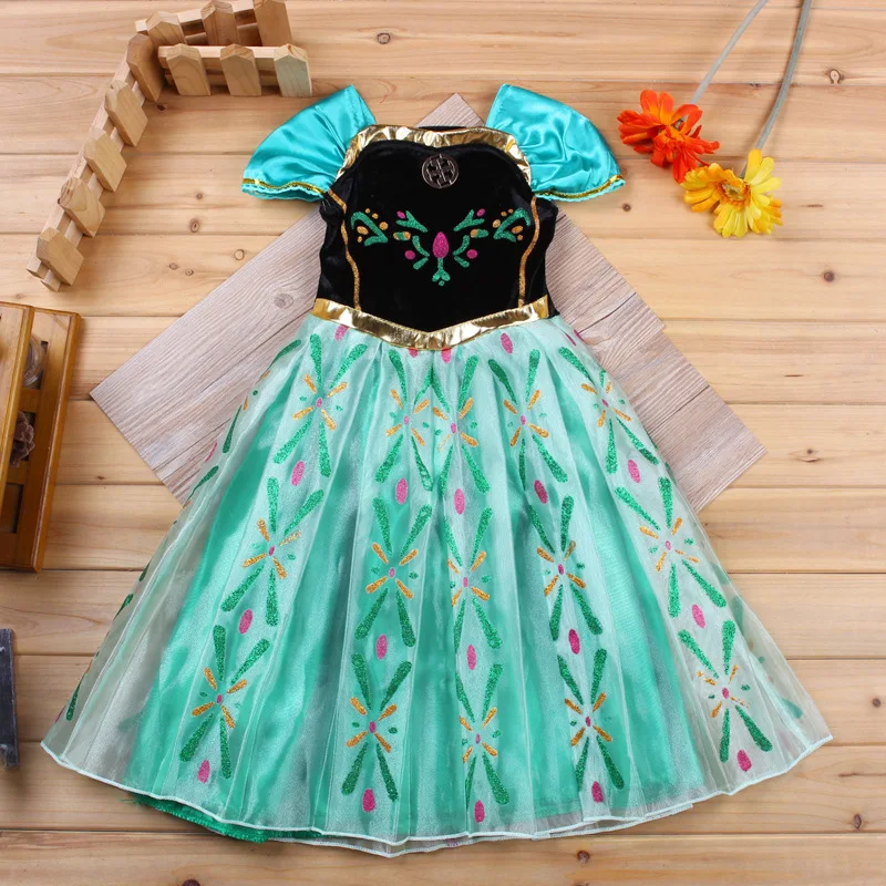 font b Fancy b font Summer 2015 Baby Girl Costume Clothes Dance Party Printing Stitching