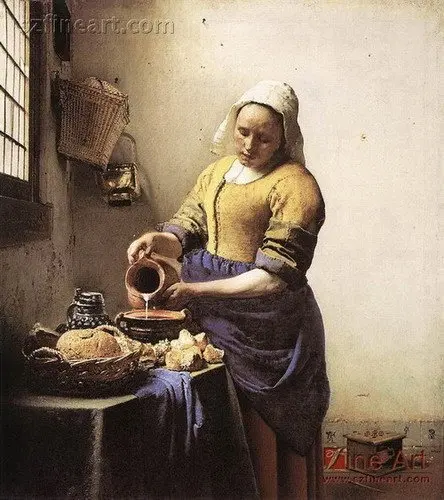 Classic People Reproduction Oil painting of Famous Artist Vermeer