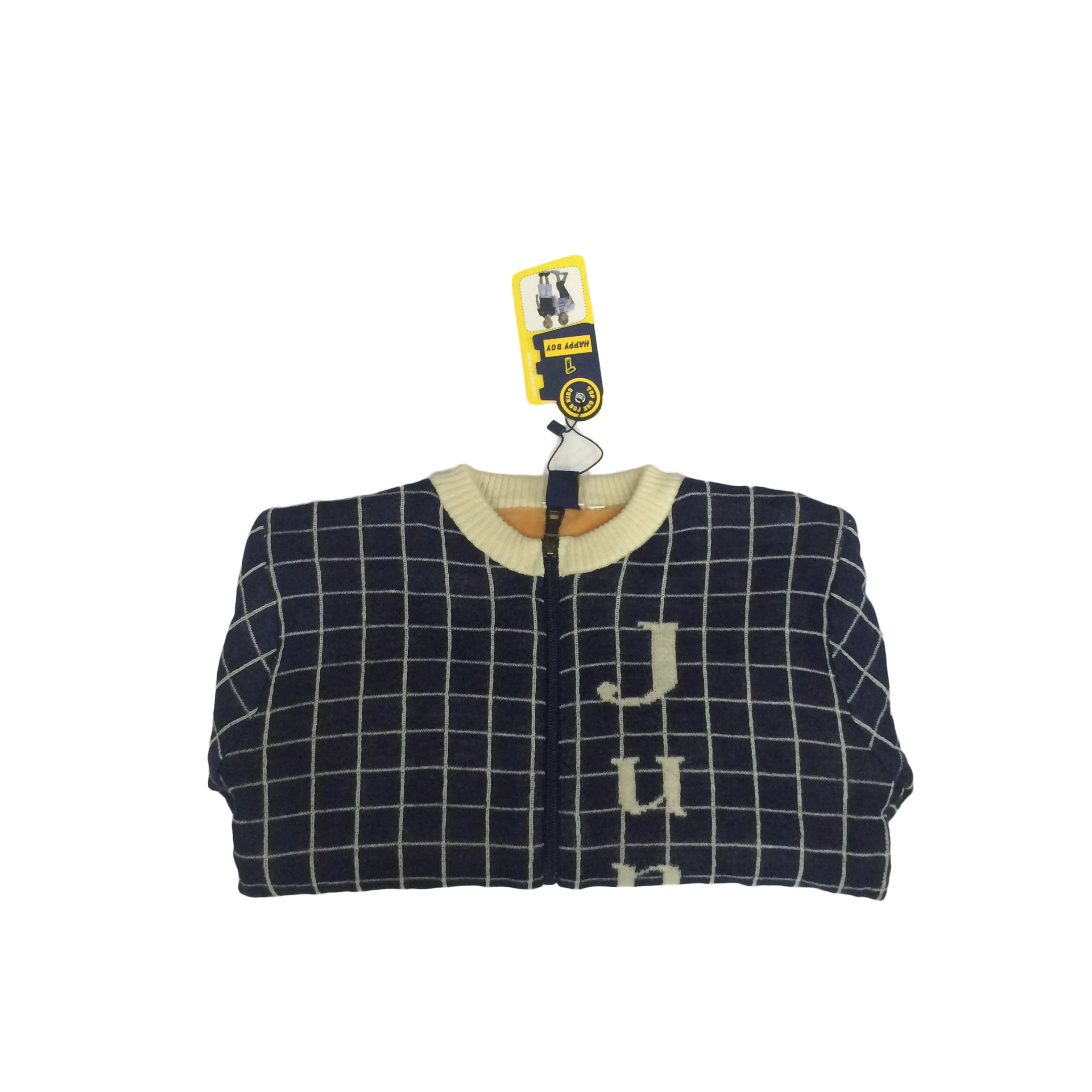 
Cardigan Winter and Boys Knitted Sweater Boys Sweater Design Lining, Buffalo Plaid with Flannel 