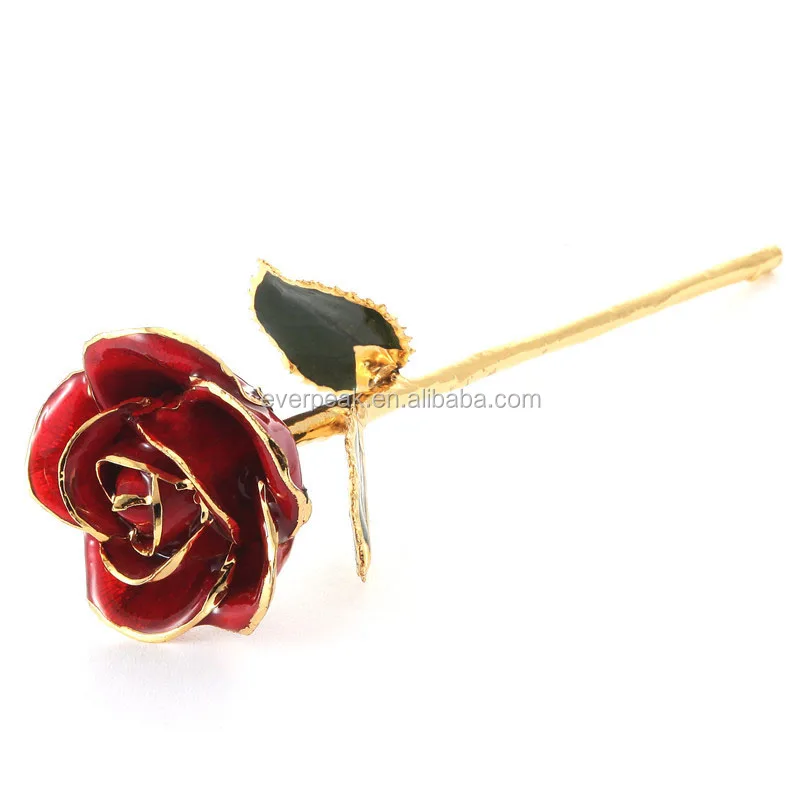 Wholesale Gold Rose With Gift Box and Certificate 24k Gold Plated Real Rose For Valentines Day