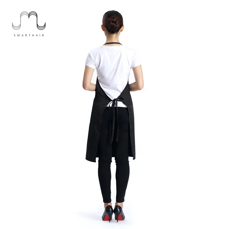 Custom Logo Fabric Beauty Apron Half Waterproof Barber Hairdresser Aprons Salon Hair Cut Apron Customized