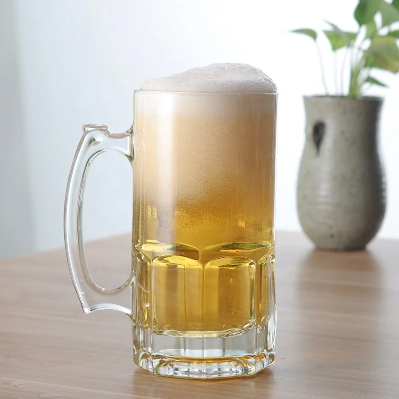 18oz stackable glass beer glasses water drinking glasses