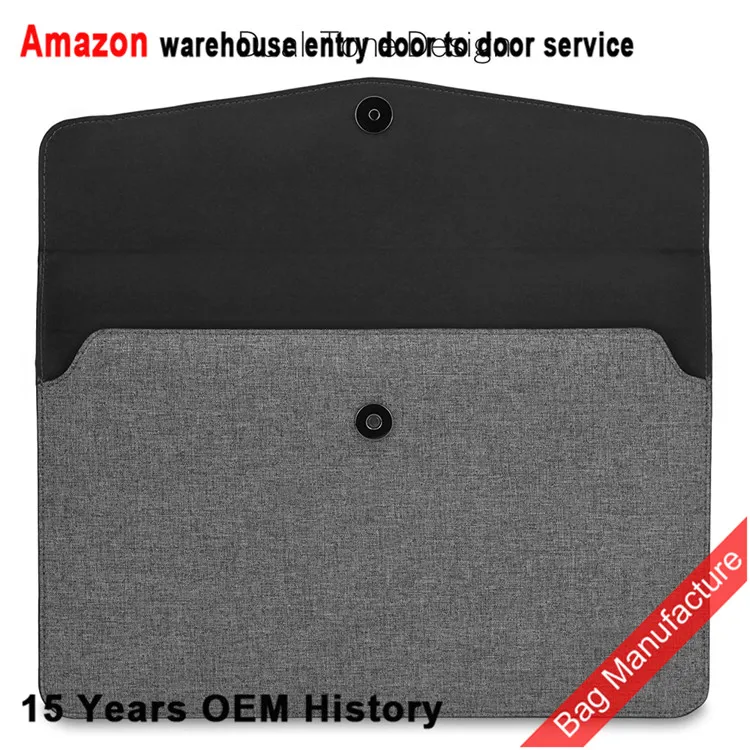 
Envelop design 15 inch canvas laptop sleeve cover 