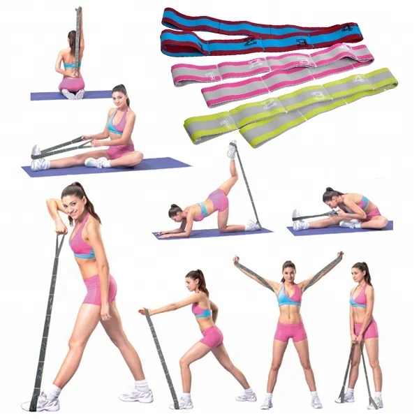 Adjustable Dual Elastic Yoga Stretching Strap Band Belt For Balance Trainer