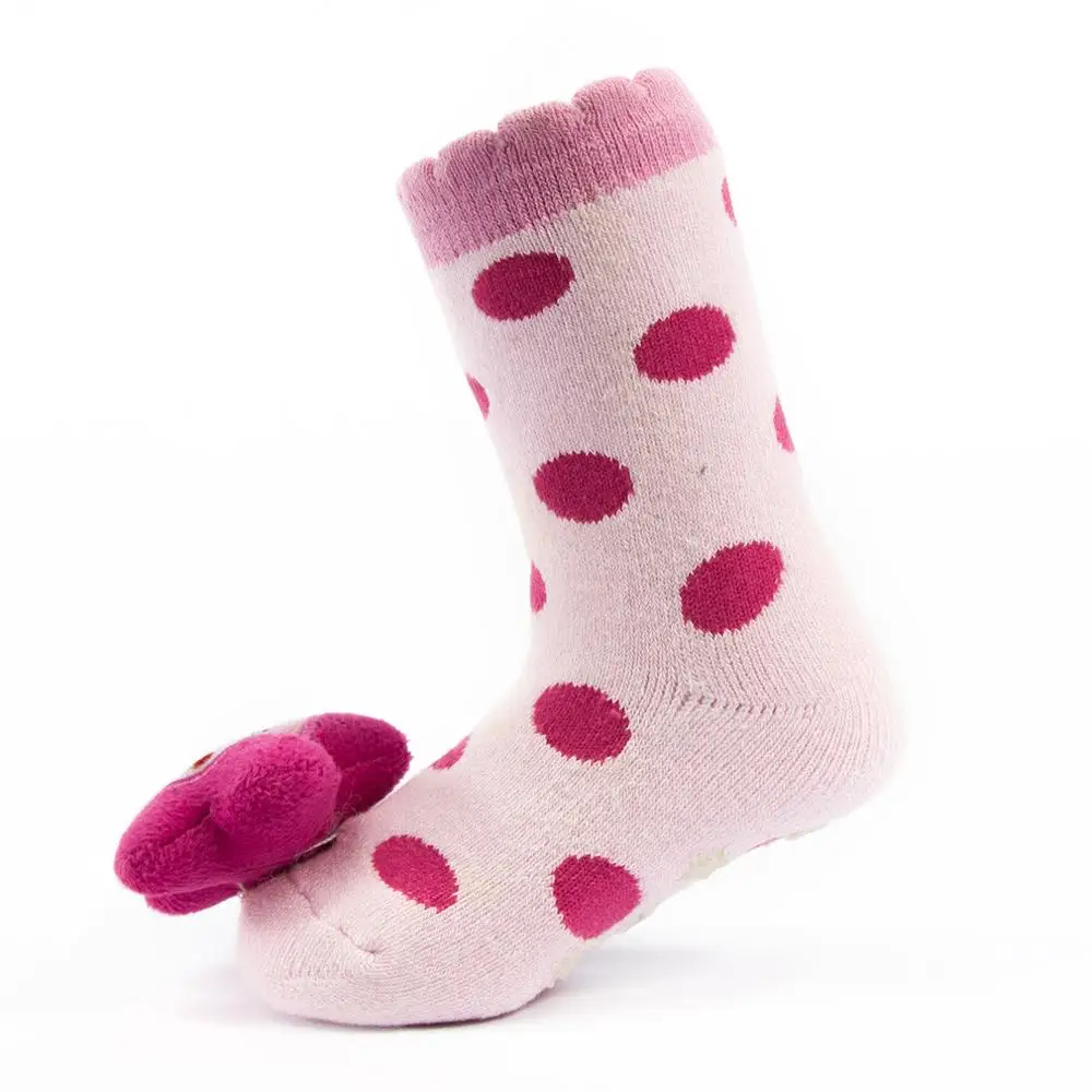 Oem Custom 3d cartoon pattern newborn cotton ankle socks non slip infant rubber sole toddler Socks baby cute kids