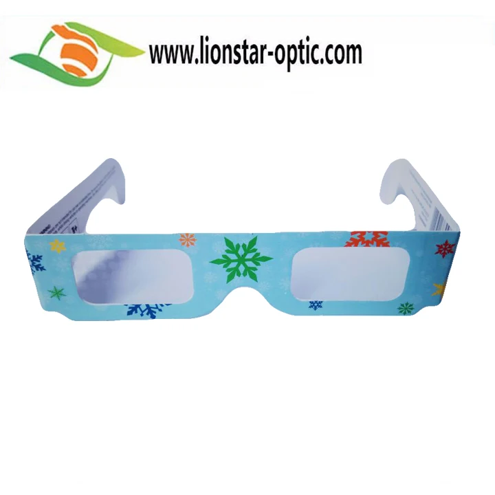 Wholesale Logo Printing Cardboard Diffraction Glasses Love Heart Firework 3D Glasses