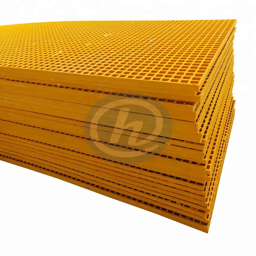 High strength Fiberglass FRP composite decking and channel cover bilge cover
