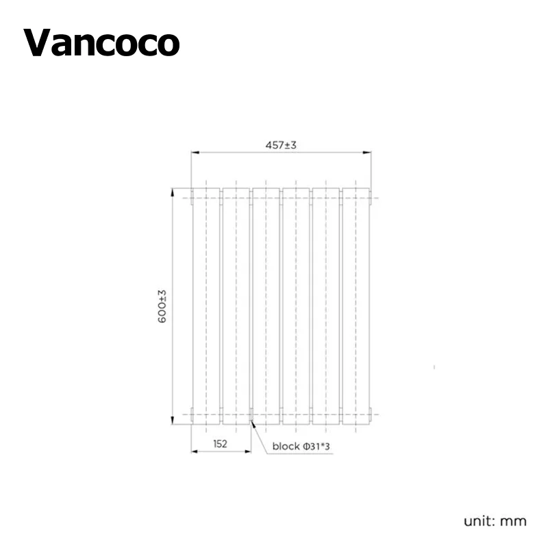 600*456mm flat pipe horizontal home hot water radiator heater for sale