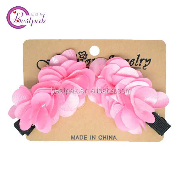 artificial new style hot sale small polyester satin adult hair clip
