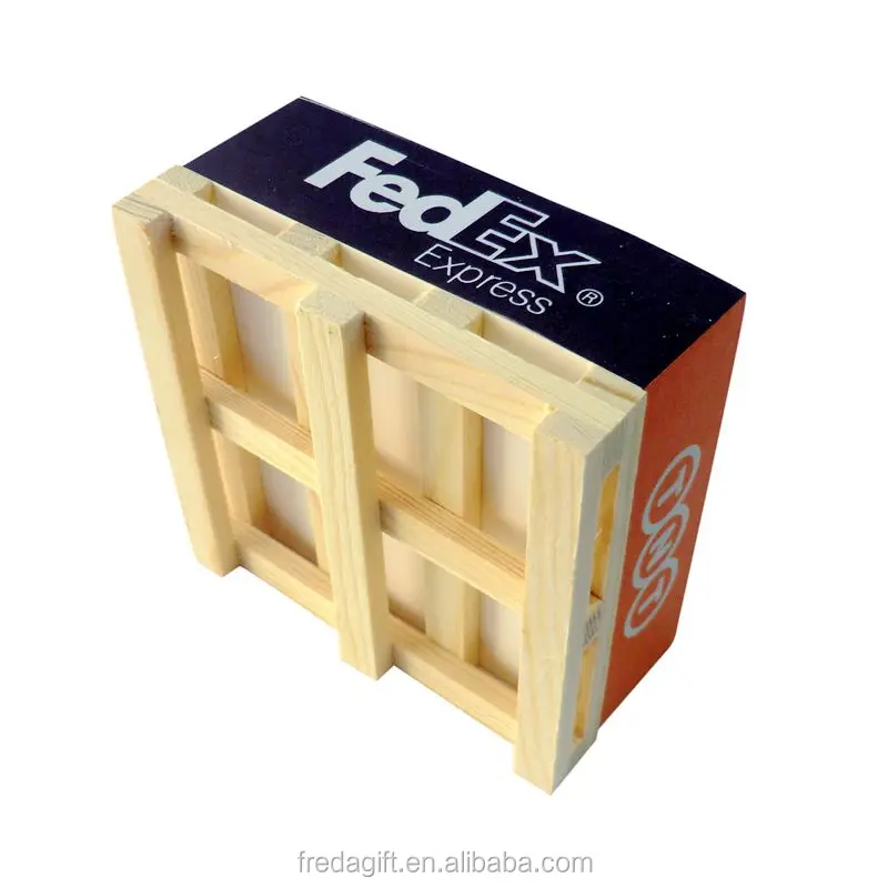 Print Wood Pallet Memo Cube / Pad Notepad With