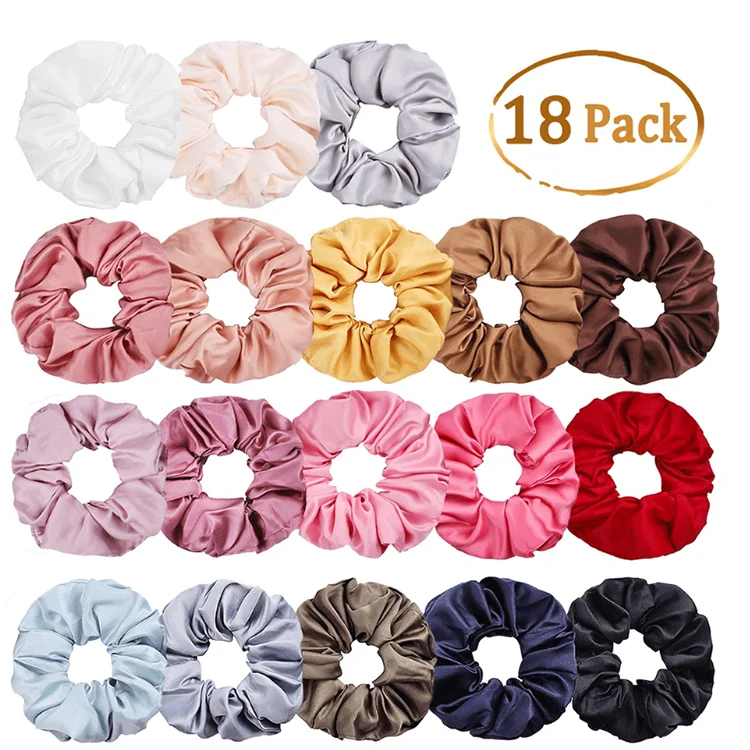 
Popular Colors Colors Satin Elastic Hair Scrunchie 