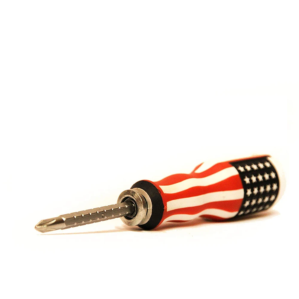 USA Screwdriver 2-in-One Combinations - Flat & Phillips Screwdriver Heads, Magnetic Tips, Heavy Duty Grip Home &ngth Screwdriver