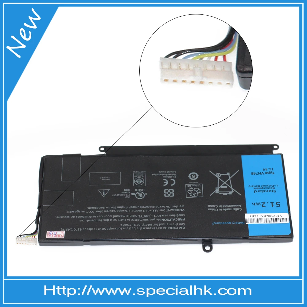 VH748 52WH 11.1V replacement laptop battery for dell Vostro 5460 5470 5560 Series Notebook