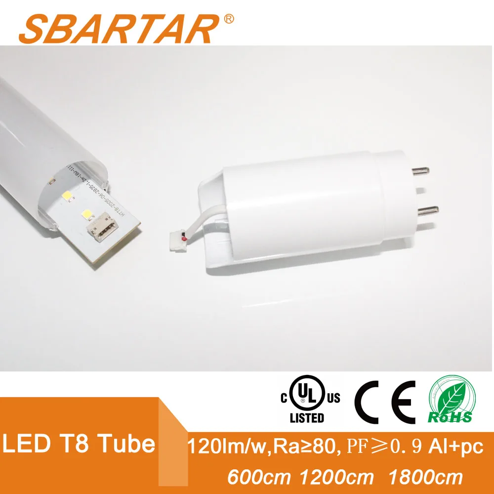 5 год гарантии Патент UL DLC CE ERP 22 Вт T8 светодиодные трубки, 2600Lm светодиодные трубки свет,