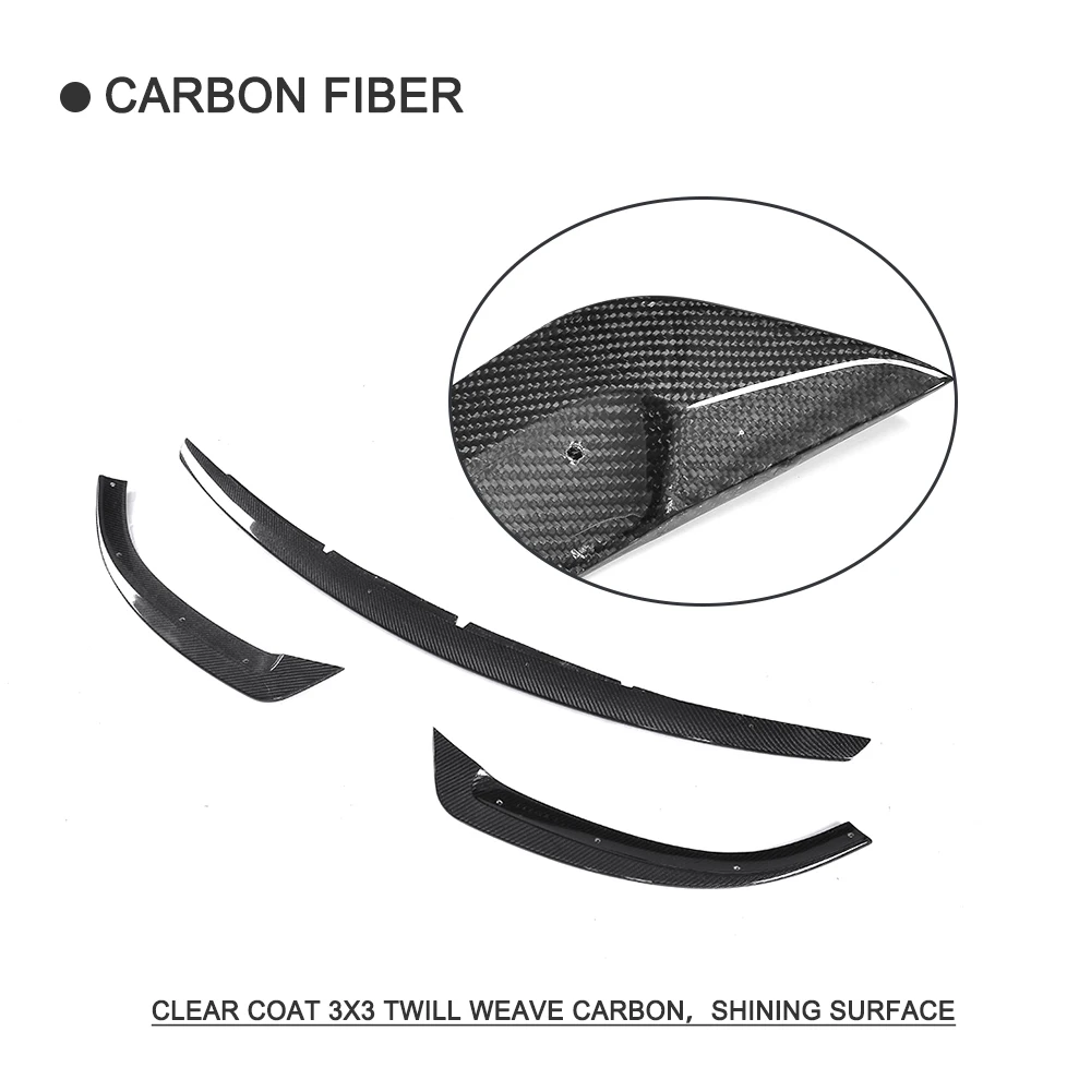 W213 Carbon Fiber Front Lip Splitters for Mercedes Benz W213 E43 AMG E-CLASS 2017-2019