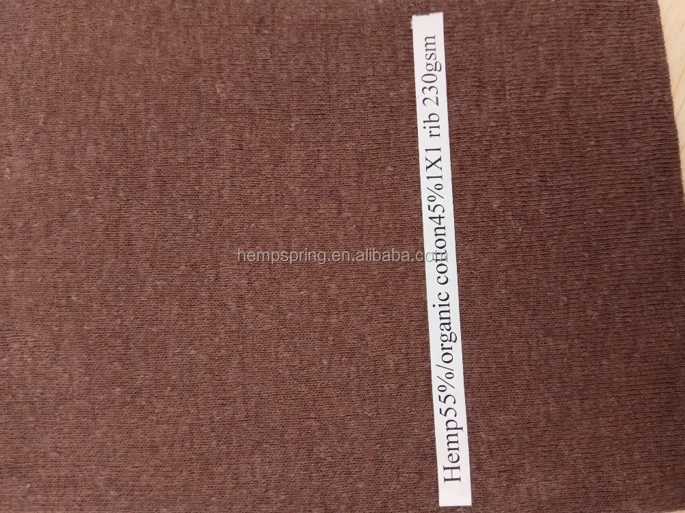 Оптовая продажа, ткань в рубчик 1X1 из конопляного органического хлопка и спандекса