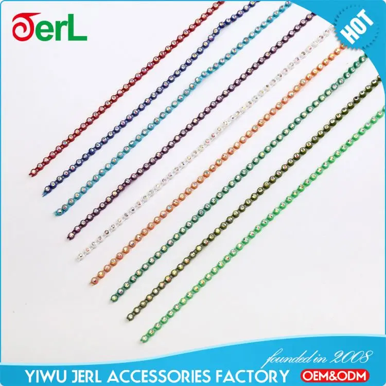 China sale attractive style dresses rhinestones trim chain