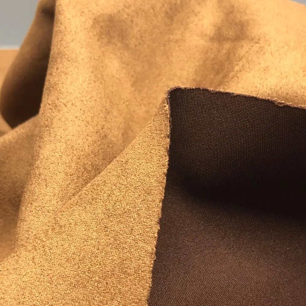 2023 High Quality Fashion Design 100% Polyester Knit Faux Suede Scuba 320gsm 330gsm Price Per Meter for Fashion Apparel Fabrics